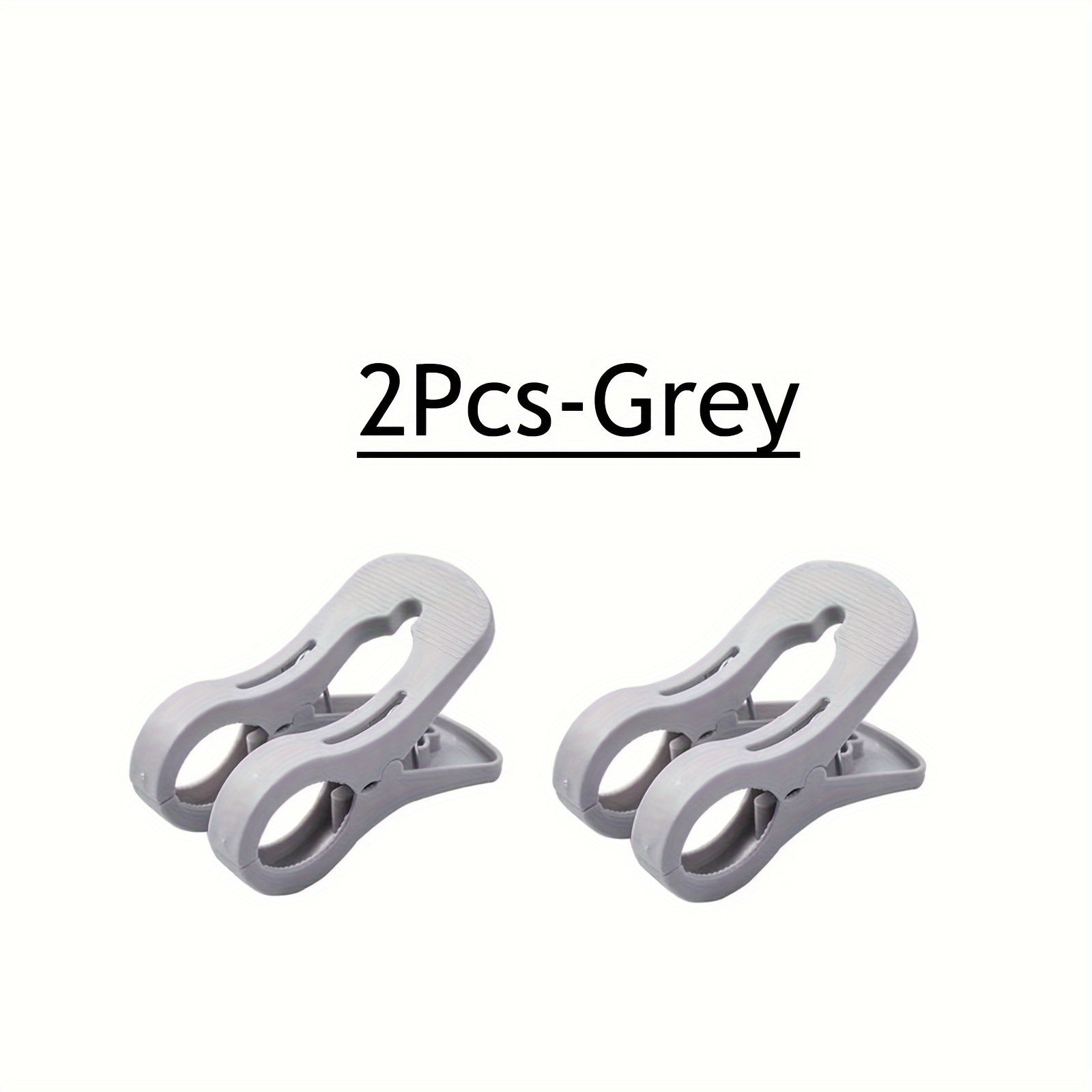 Medio paquete de pinzas de ropa de doble clip para colgar ropa y toallas, color blanco y gris