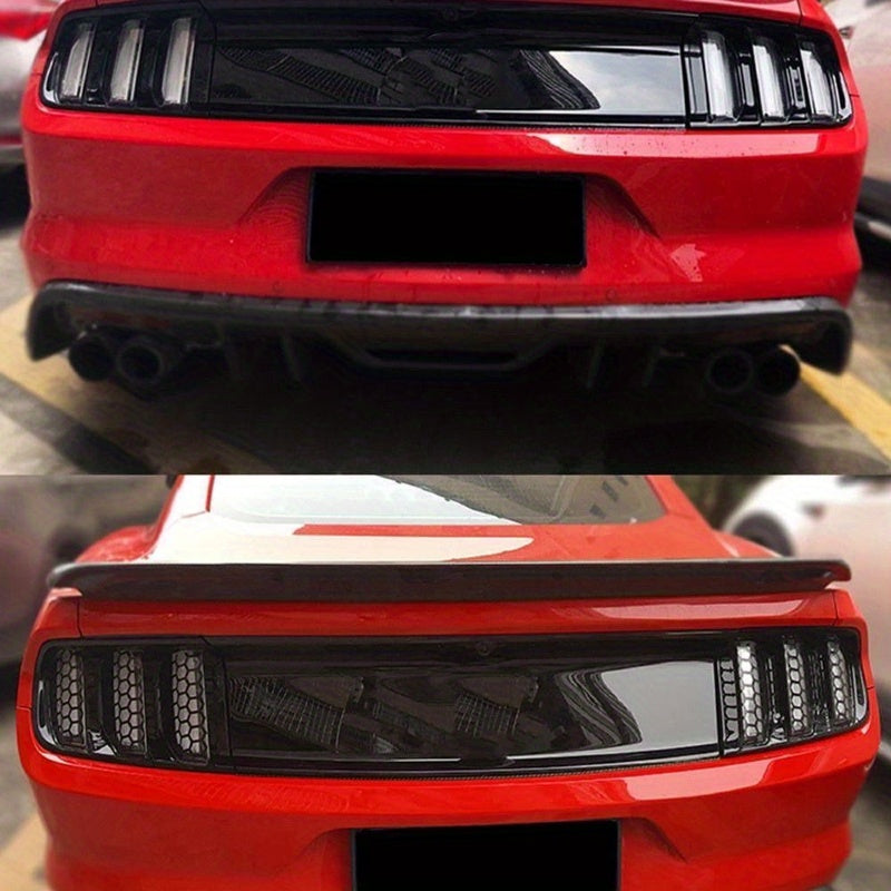 Car Vinyl Stickers Red and Black Honeycomb Pattern for Tail Lights