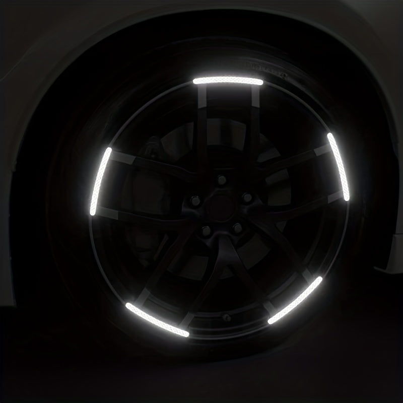 20 dona avtomobil g'ildirak markaziy yoritgichli yorqin oq rangli g'ildirak bezak chiziqlari