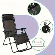 Replacement Fabric Set for Zero-Gravity Chairs with Bungee Ropes Patio Recliner Accessories