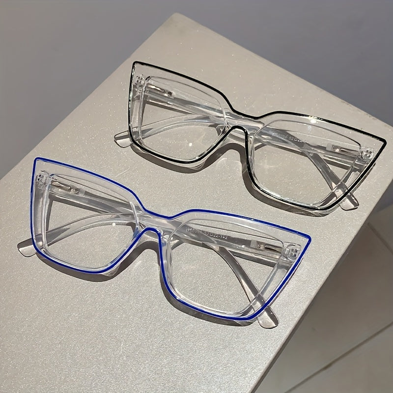 Очки-кат eyes с прозрачной линзой для женщин, аниме-косплей, мода Y2K