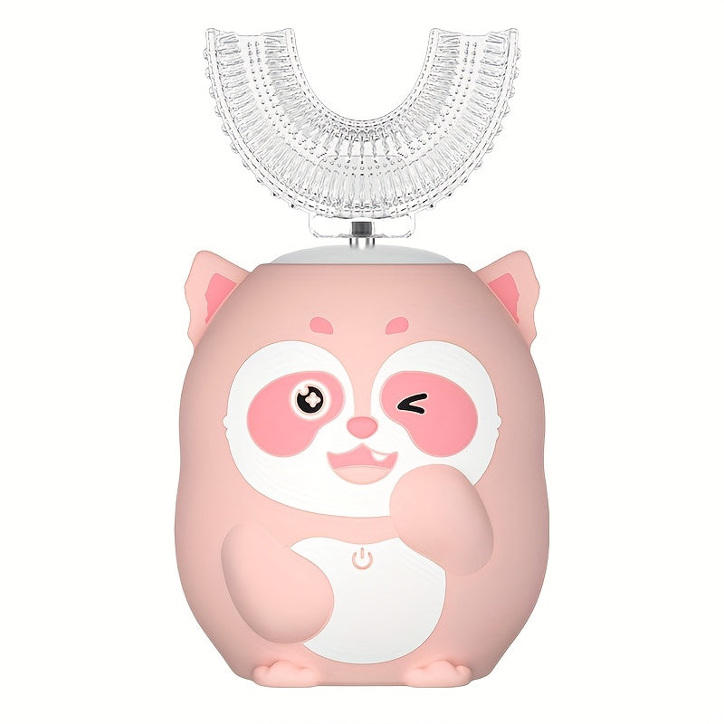 Youngsters U-Shaped Electric Toothbrush Compact Rechargeable Cartoon Design