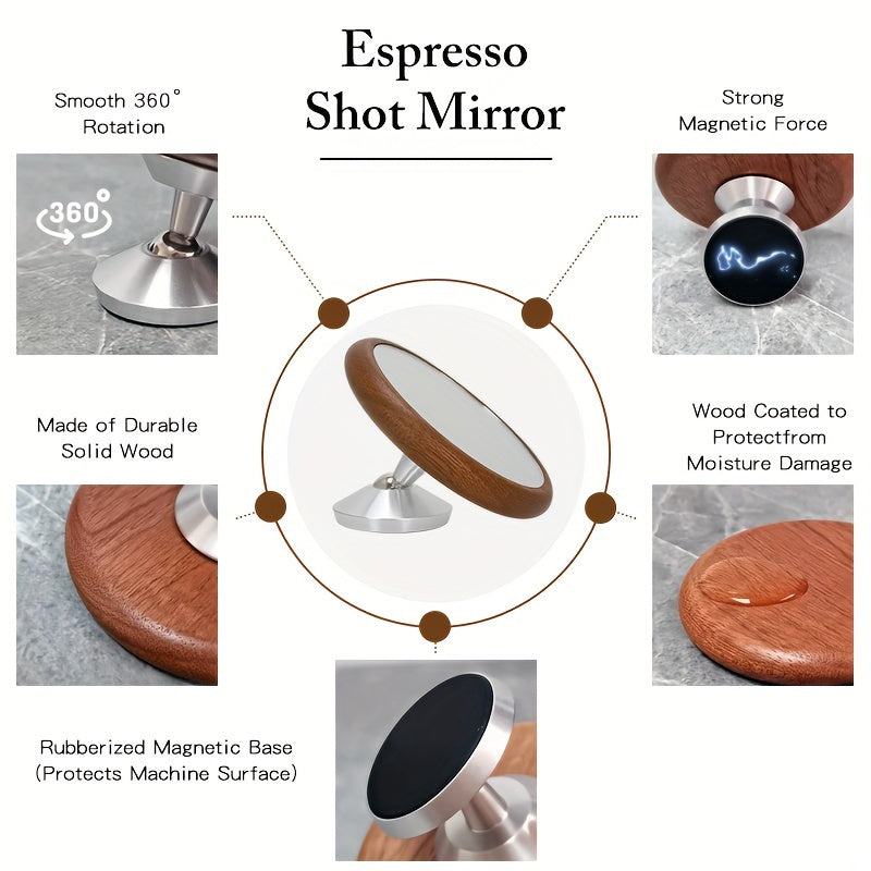 100 Pieces Coffee Lens for Monitoring Walnut Beech Flow with Magnetic Base and 360° Rotation