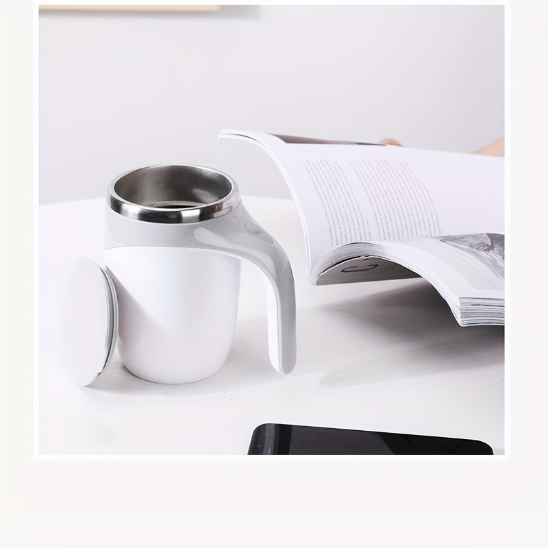 Self-Stirring Coffee Mug 380ml USB Rechargeable Stainless Steel with Lid