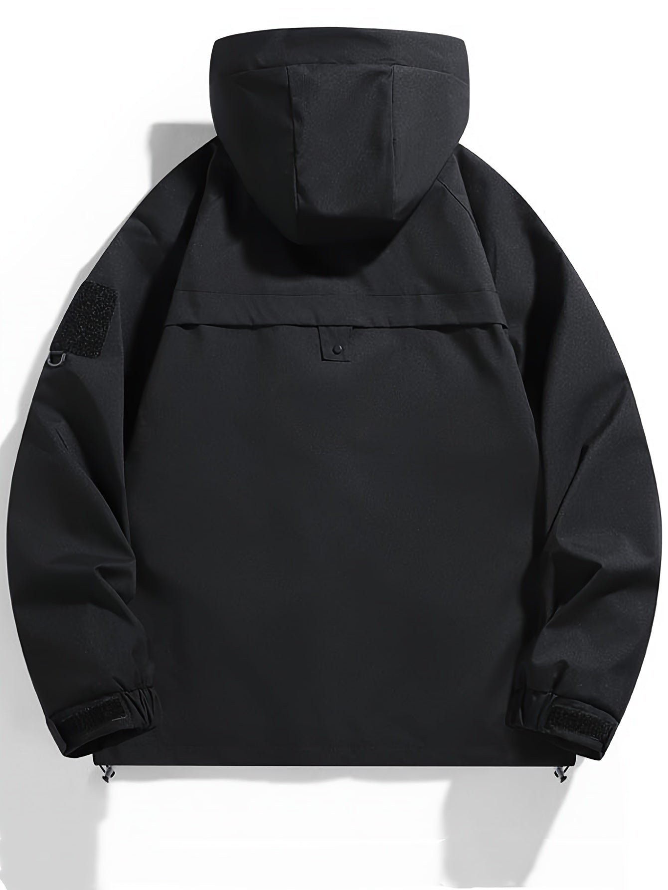 Erkaklar uchun mustahkam sport kurtkasi, fermuarlı cho'ntaklar bilan, bahor/kovak uchun tasodifiy nafas oladigan kapüşonli kurtka.