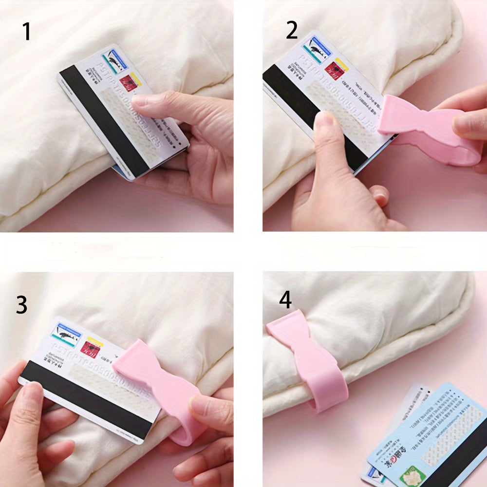 Set of Quilt Clips with Anti-Shedding and Anti-Slip Features for Securing Duvet Covers and Quilts 1 or 3 Pieces