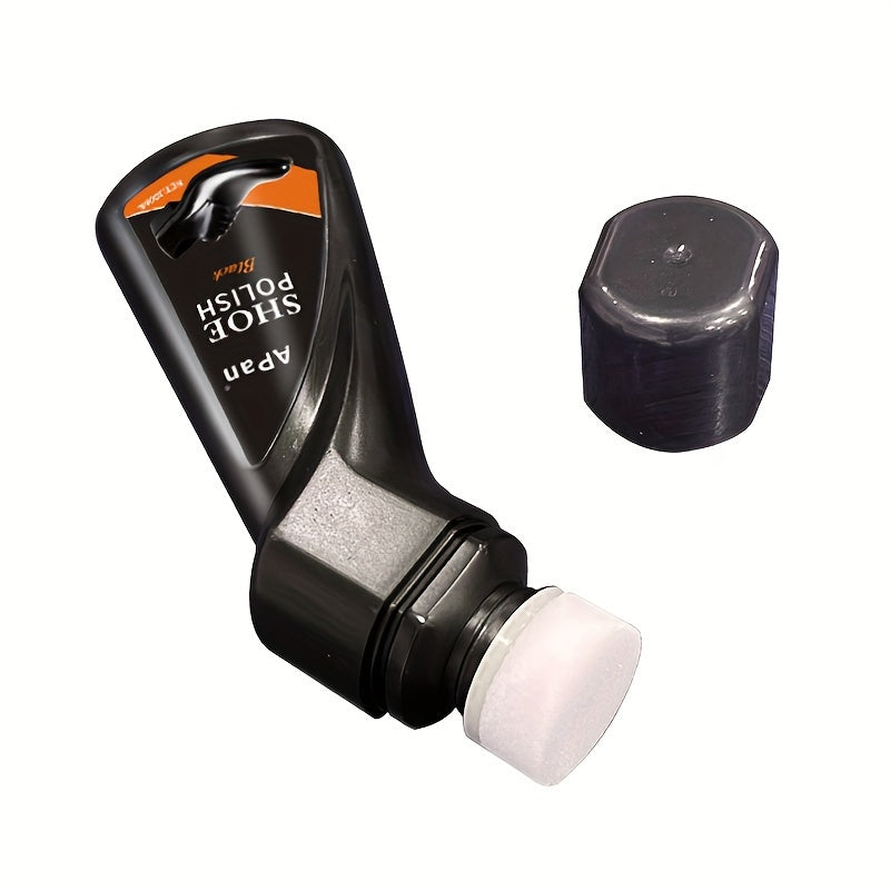 Faux Leather Shoe Polish Liquid with Brush Applicator for Glossy Shoes