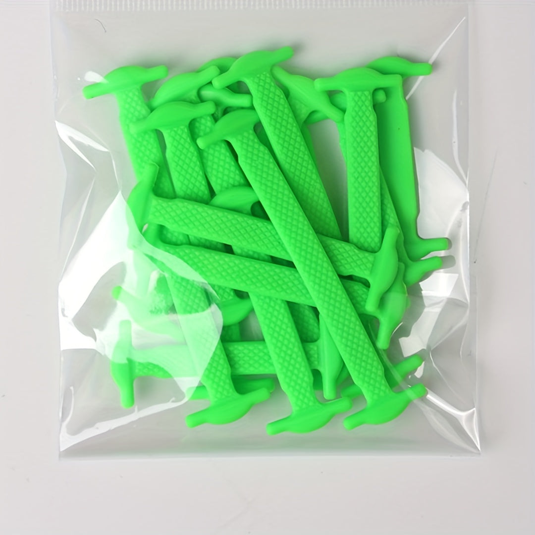 16-Pack Elastic No-Tie Lazy Shoe Laces for Sneakers, Slip-On Sports Shoes