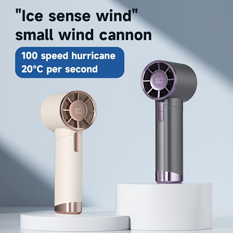 Portable Handheld Fan USB Rechargeable 3000mAh Lithium Battery Quick Cooling