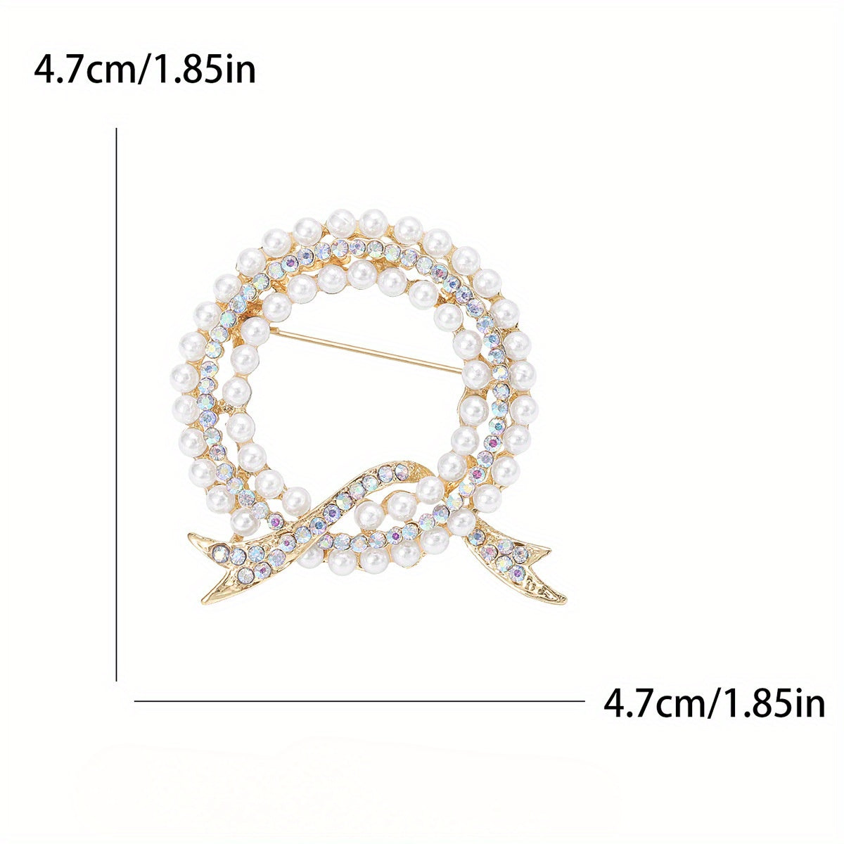 Elegant Rhinestone Brooch Pin Irregular Shape Jewelry for Women