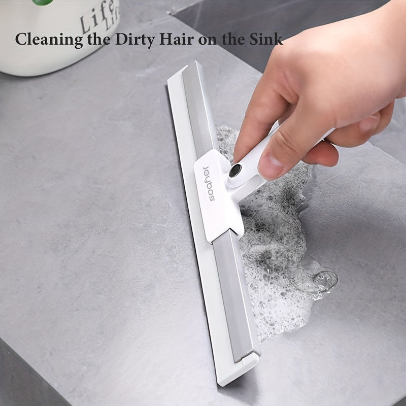 Bir parcha ko'p maqsadli silikon squeegee, sozlanadigan tutqich bilan - 154.43 sm plastik va zanglamaydigan po'latdan yasalgan supurgi, pol, deraza, devor va shisha tozalash uchun - uy, avtomobil va uy hayvonlari sochlarini olib tashlash uchun mukammal