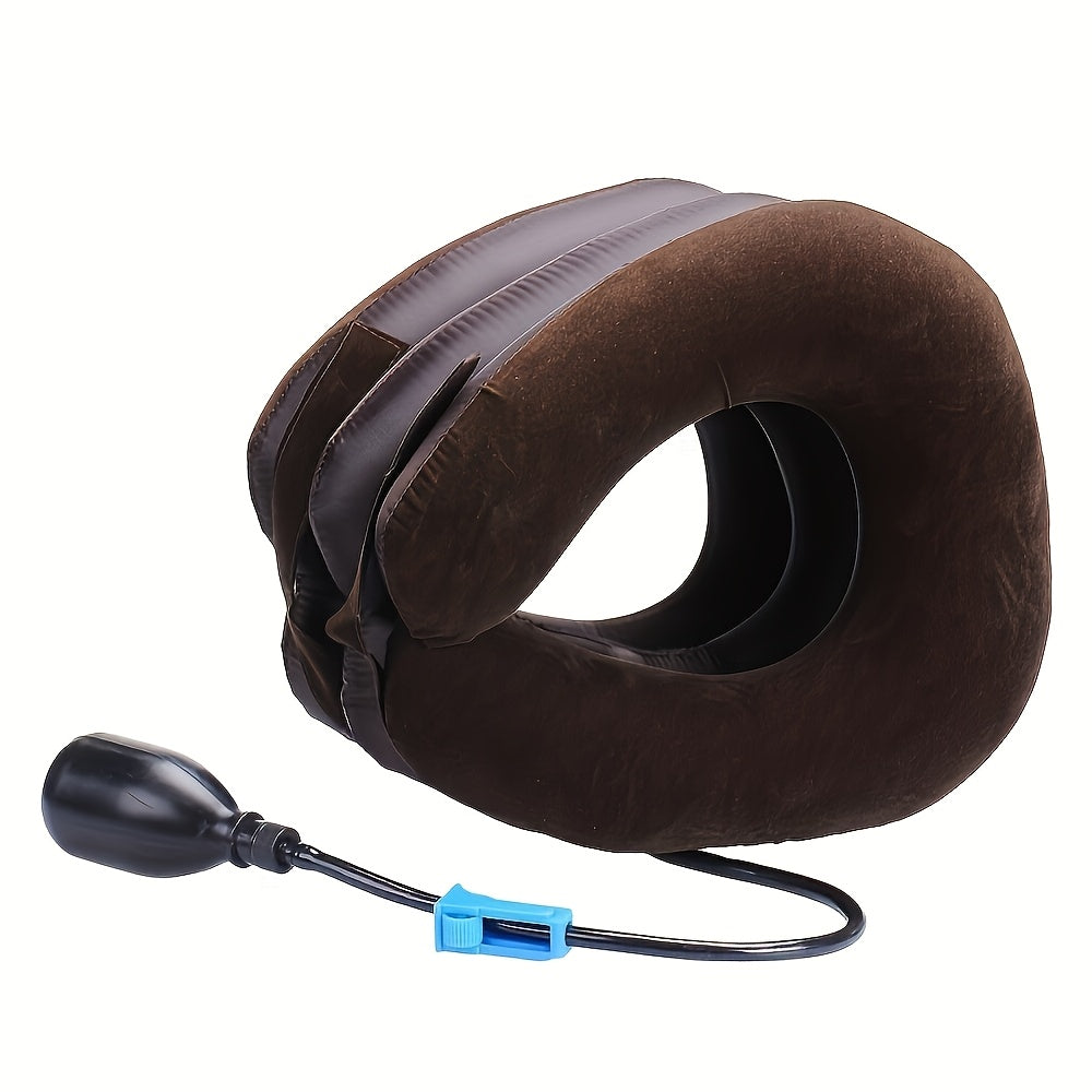 Inflatable Neck Traction Device for Neck Pain Relief Stress Reduction Portable Traction Pillow