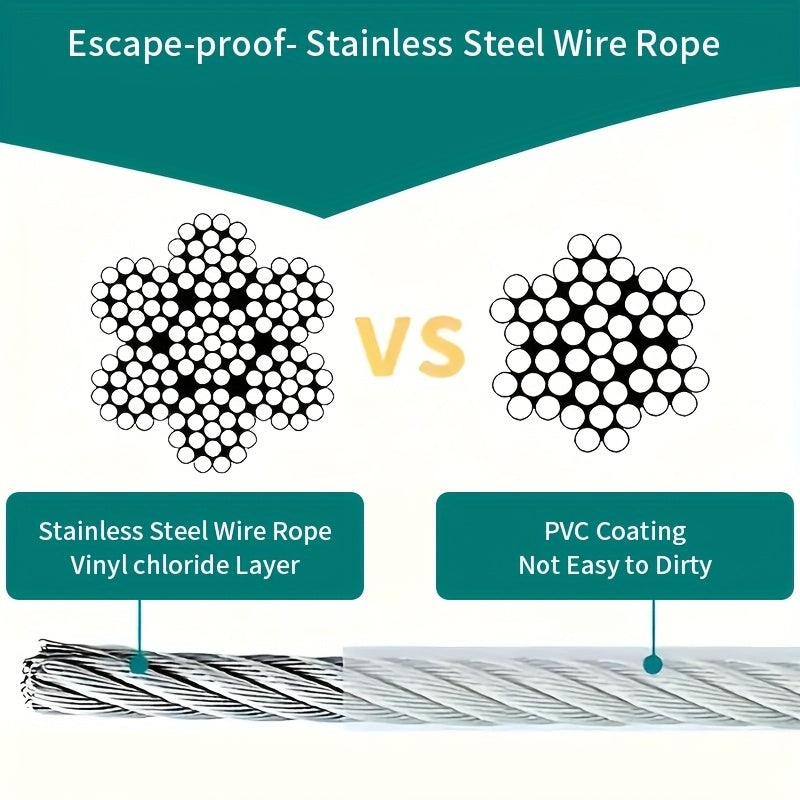 Single Stainless Steel Clothesline Portable Indoor Outdoor Laundry Camping Accessories