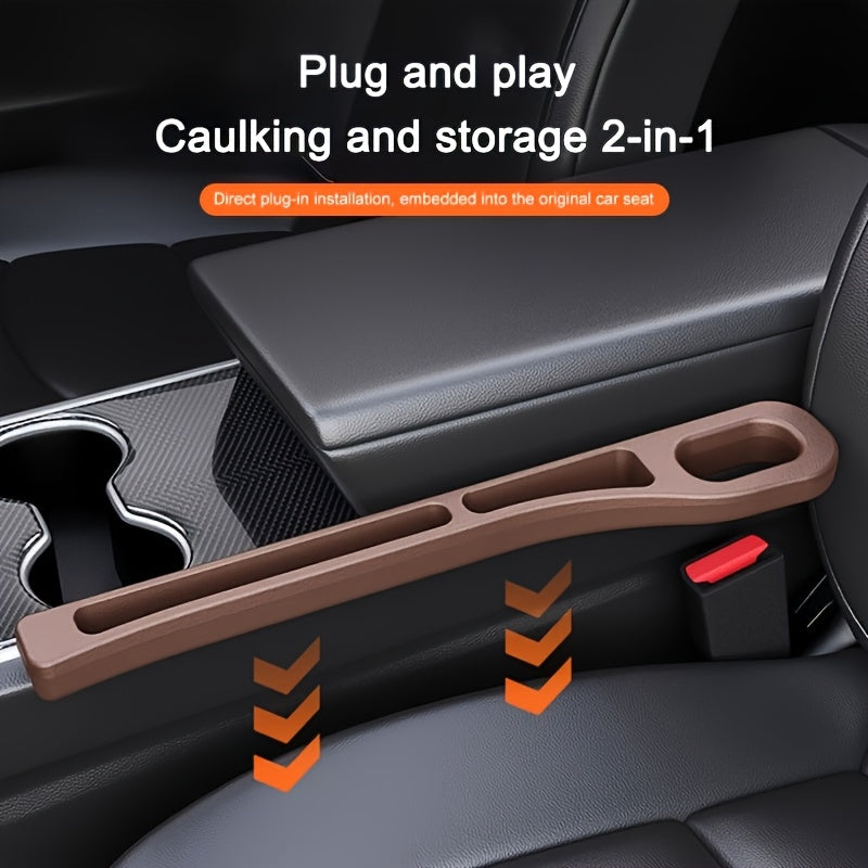 2-Pack Universal Car Seat Gap Organizer Anti-Spill PC Dual Slots Storage