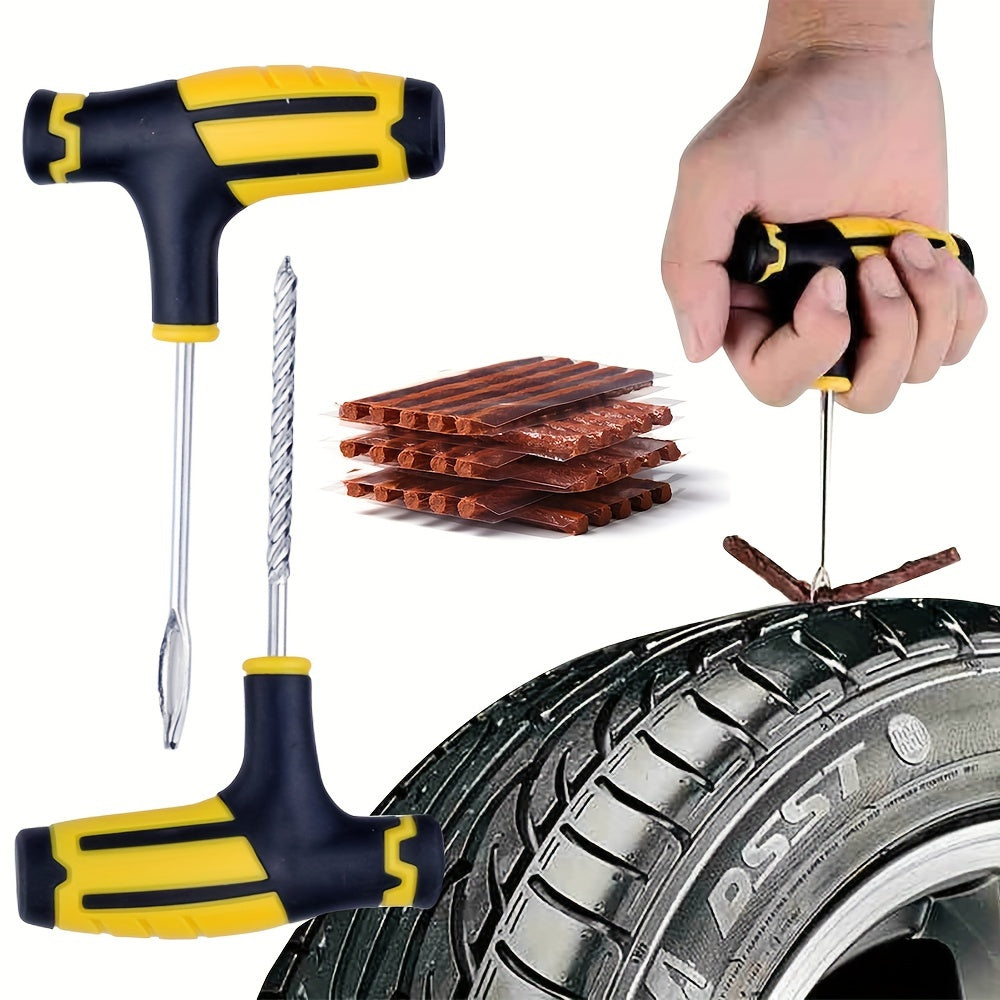 4-Piece Tire Repair Kit For Car Motorcycle Quick Fix Tool Set