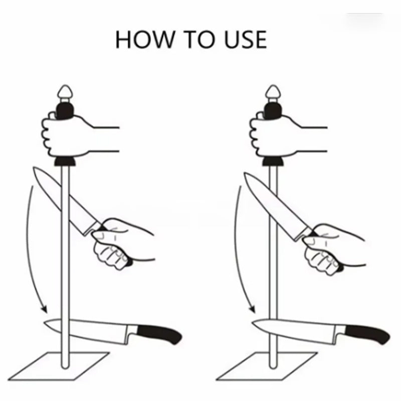 Ceramic Knife Sharpener 10/12 Inch Rod for Fast Sharpening Kitchen Restaurant