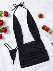 Conjunto de lencería sexy con accesorios para vestido para mujeres