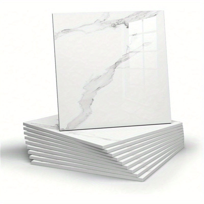 10 шт. мраморных панелей для стен с самоклеящимся водонепроницаемым покрытием для ванной комнаты, кухни, гостиной 29,97 см x 29,97 см