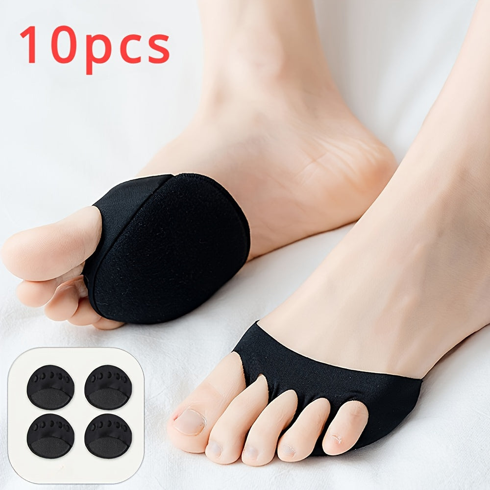 Women’s High Heel Forefoot Insoles 10-Pack Soft Breathable Non-Slip Cushions