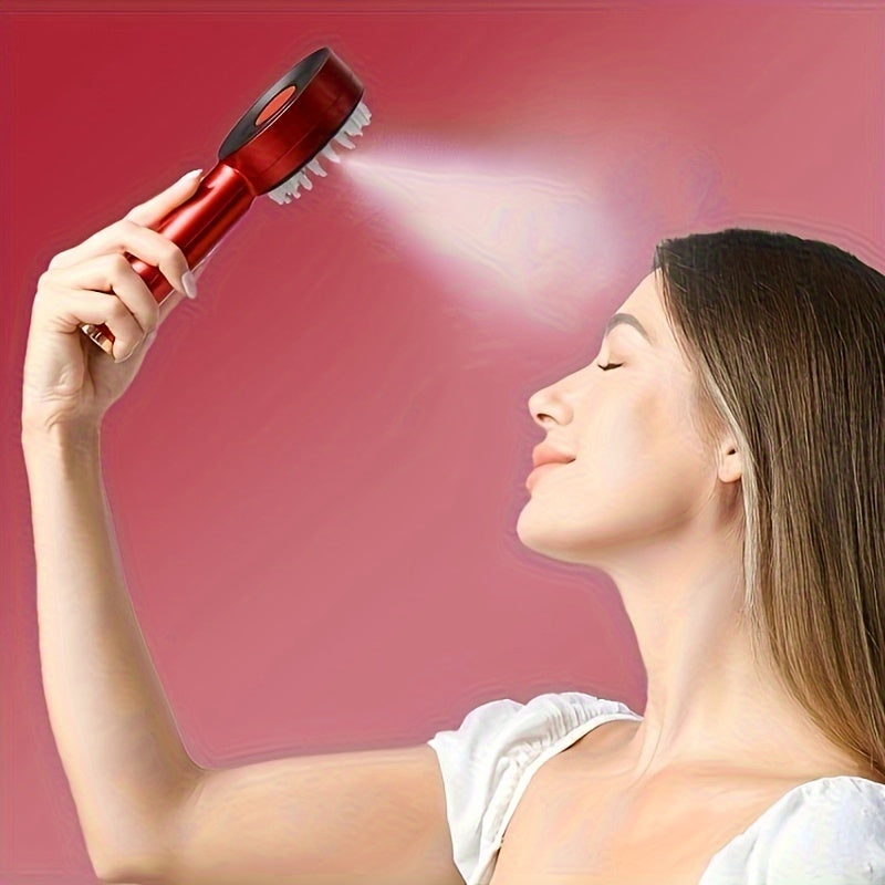 Masajeador de cabeza recargable por USB portátil con peine y vaporera para relajación del cuero cabelludo