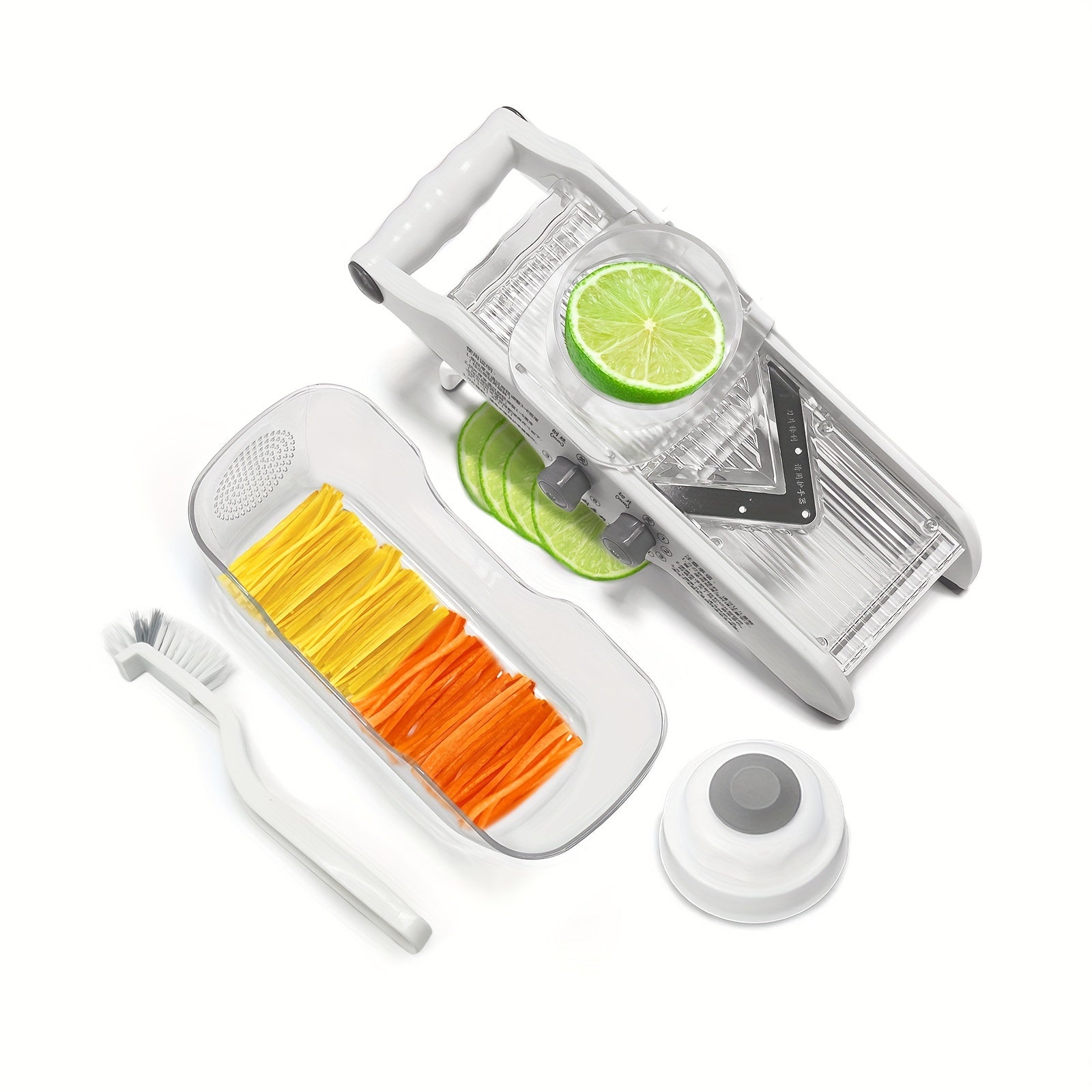 Vegetable and Fruit Chopper with Adjustable Slicer Stainless Steel Blade