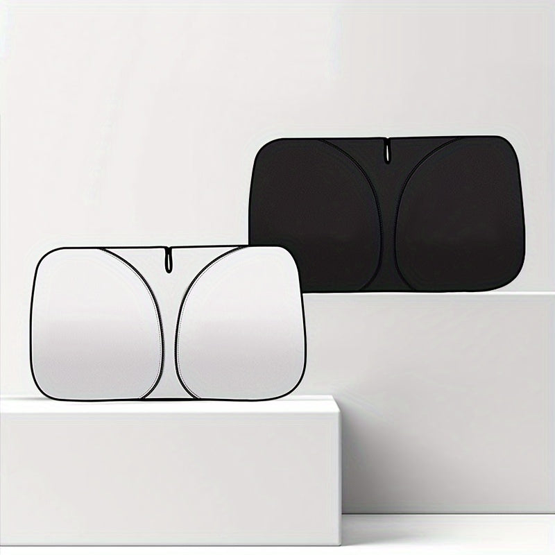 Car Windshield Sunshade Titanium Silver UV Heat Blocker Foldable Front Window Protector