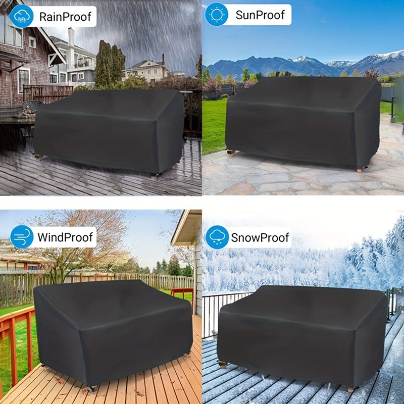Waterproof Outdoor Furniture Cover for Garden Loveseat Patio Beach Chairs Black Dustproof UV Resistant