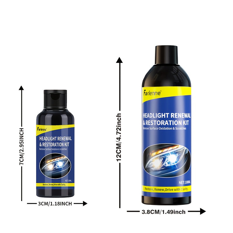Car Headlight Repair Cream Auto Polishing Brighten and Maintain Lights