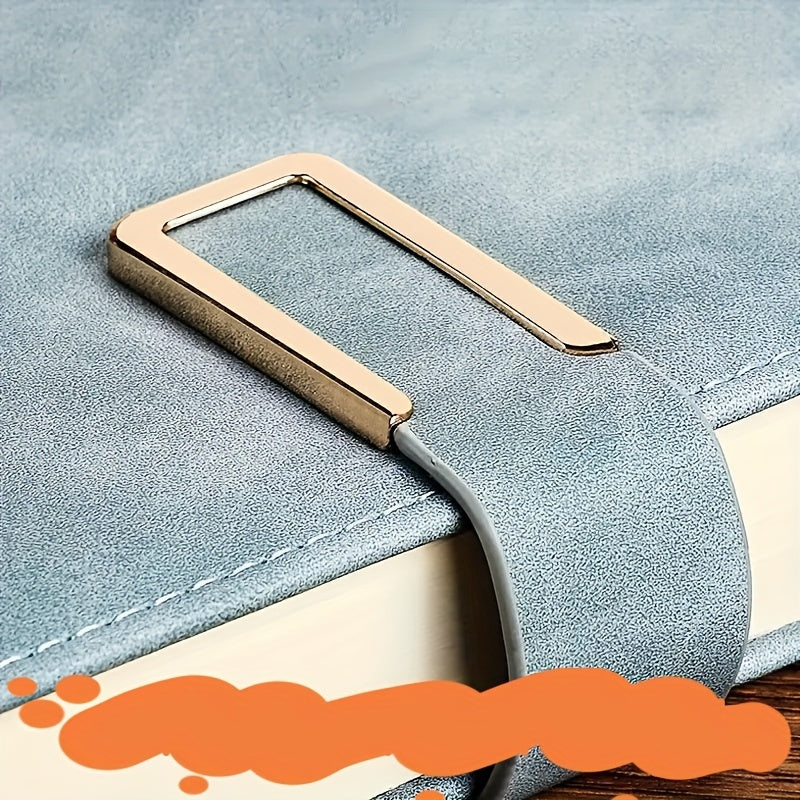 Cuaderno A5 personalizado con bolígrafo grabado, diseño minimalista texturizado, páginas en blanco