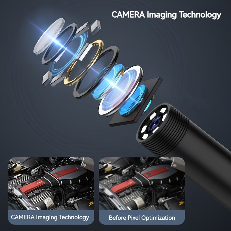 Industrial Endoscope Camera 5.5mm 1080P HD USB iOS Bendable Probe Micro Camera