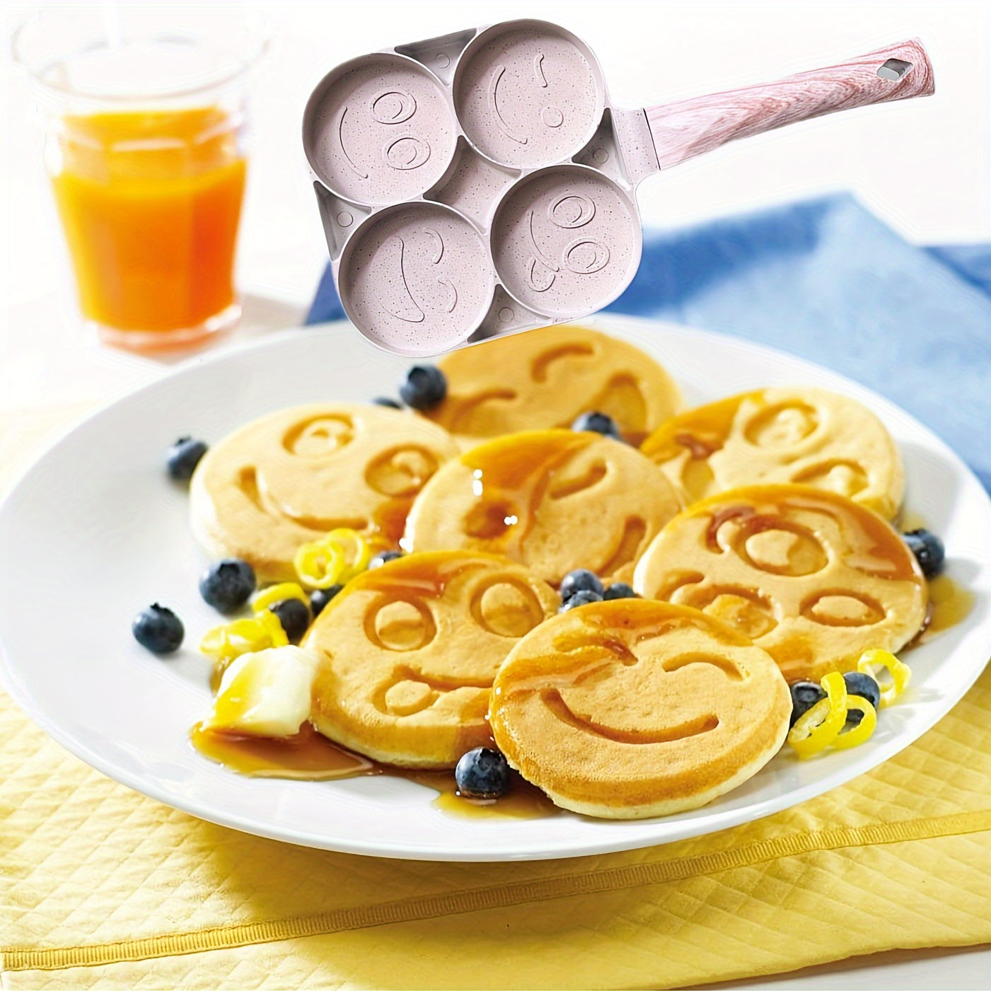 Sartén de aluminio antiadherente para huevos y panqueques, capacidad para 4 tazas, compatible con gas y inducción