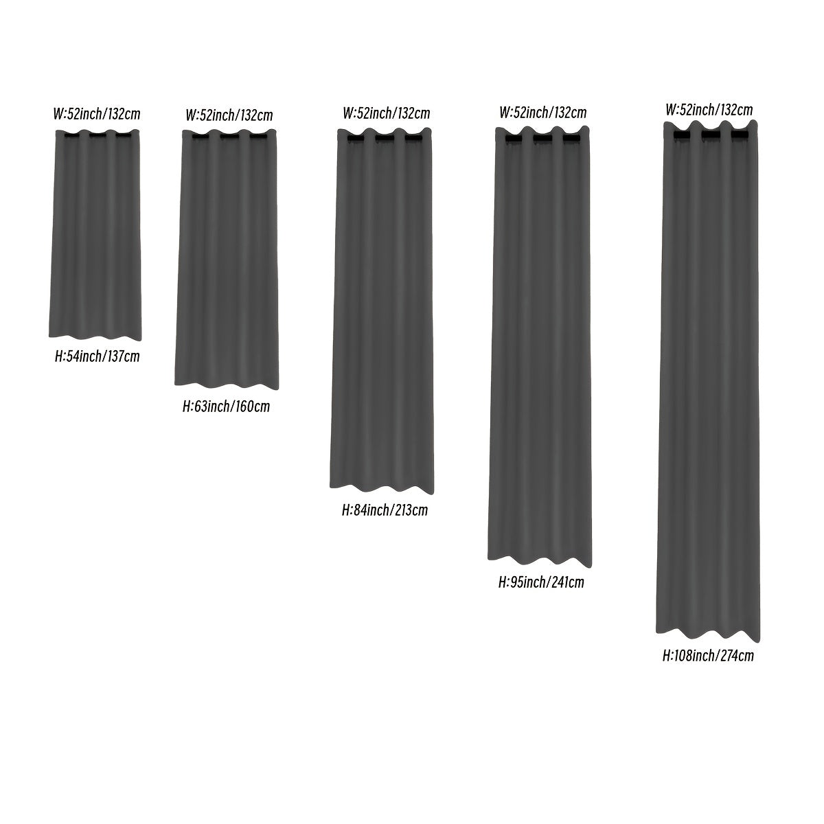 Blackout Curtains for Bedroom Grommet Insulated Room Darkening Single Panel