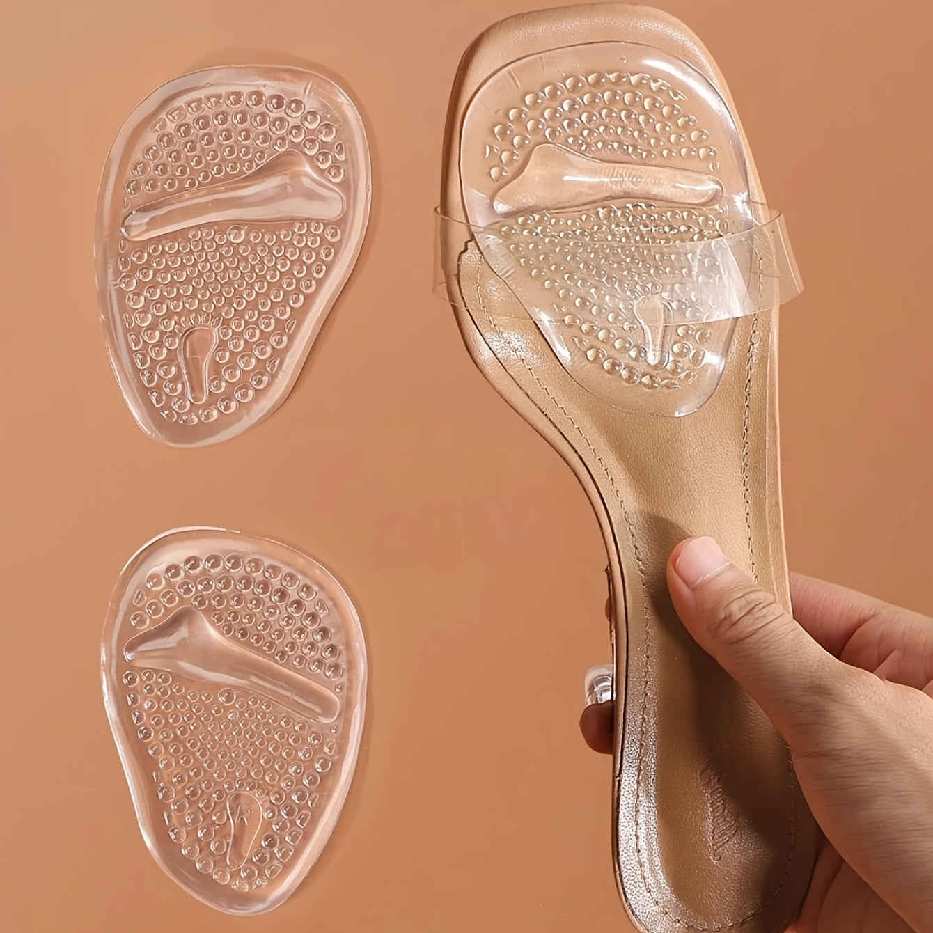 Women's Silicone Slip-Resistant High Heel Shoe Pads with Soft Insoles
