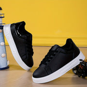 Boys All-Season Lace-Up Sneakers Breathable Non-Slip Casual Running Shoes