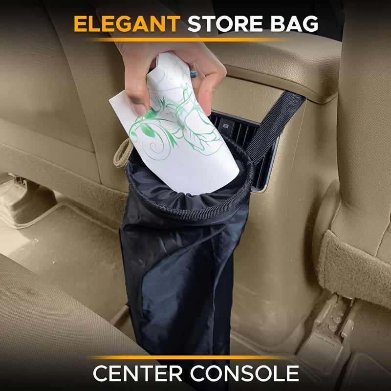 Foldable Car Storage Bag Polyester Fiber Portable Trash Can Organizer