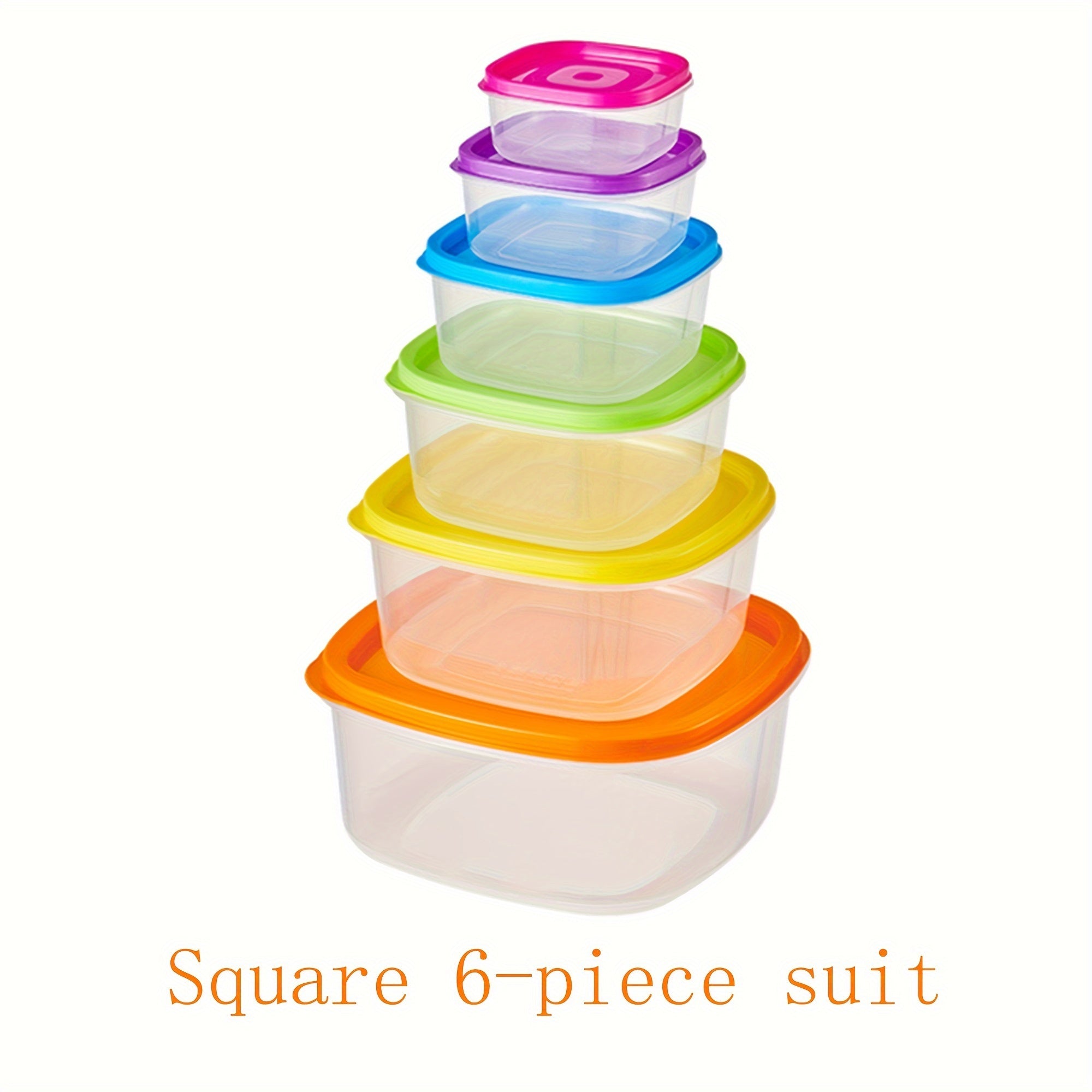 Set de recipientes para almacenamiento de alimentos frescos, tapas reutilizables, refrigerador y embalaje para almuerzo