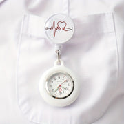 Nurse Quartz Watch Brooch Clip Telescopic Medical Pocket Watch for Healthcare Professionals