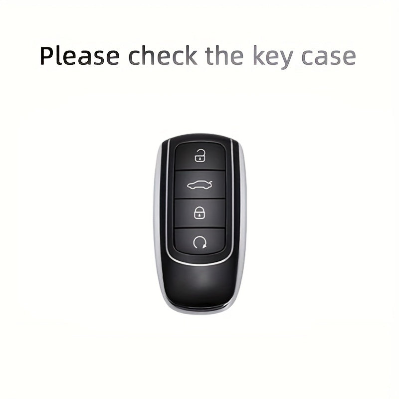 Universal TPU Car Remote Key Cover Shell for Fob, Black, Durable Protector