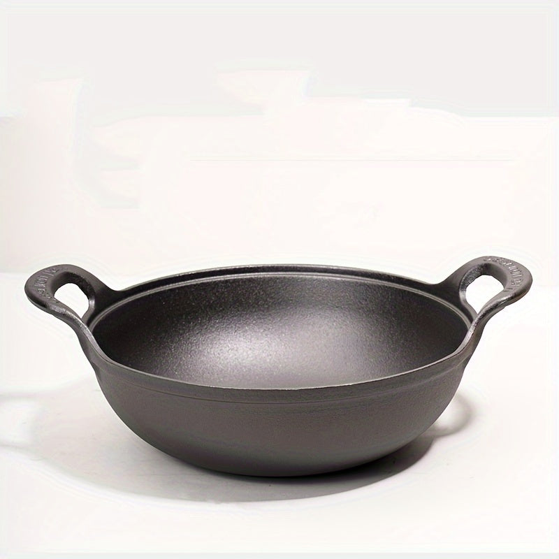 Qattiq temir Xitoy wok va qovurish panasi, chidamli, qoplamasiz temir idishlar