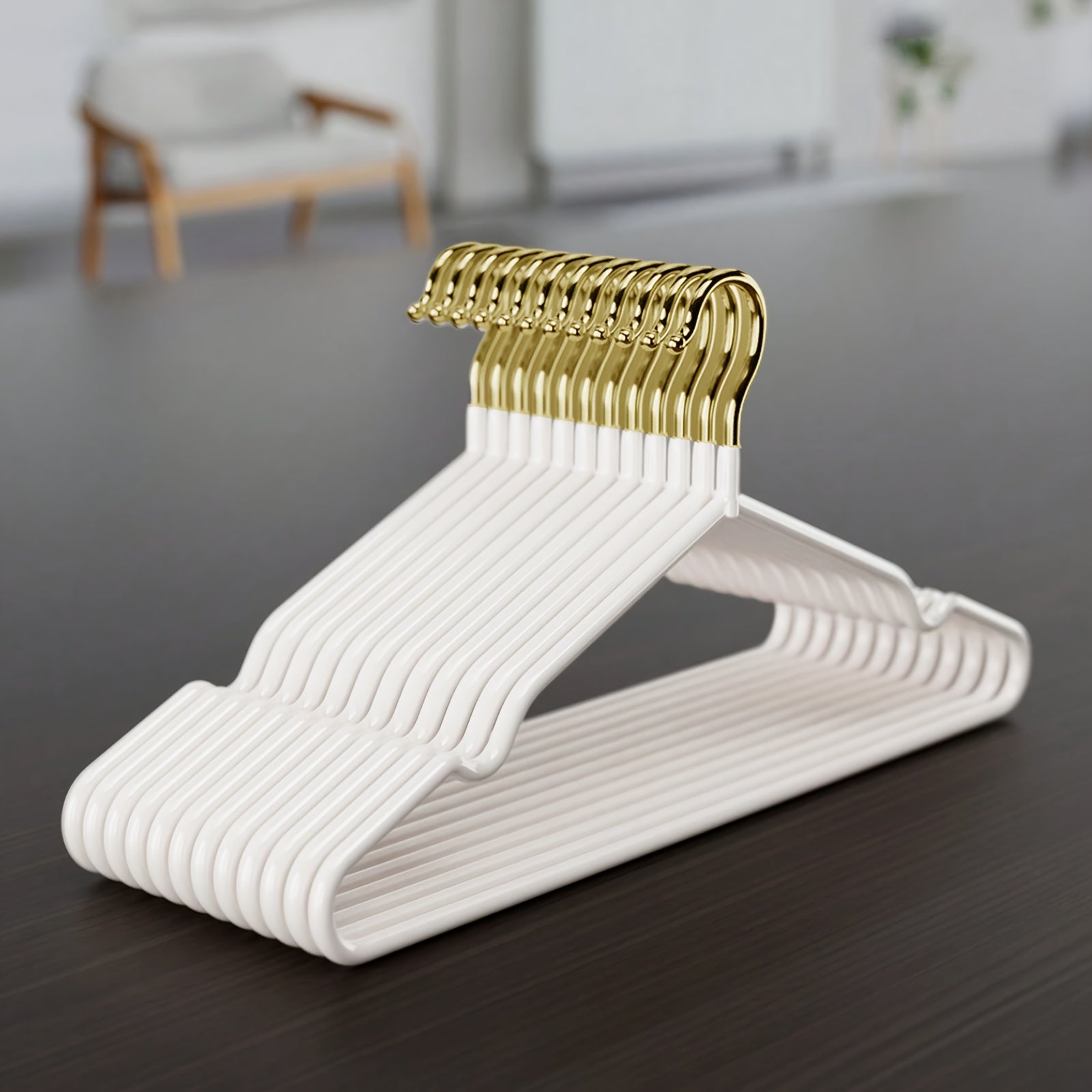 Metal Clothing Hangers Set 10/30 Pack Gold Space Saving Hangers