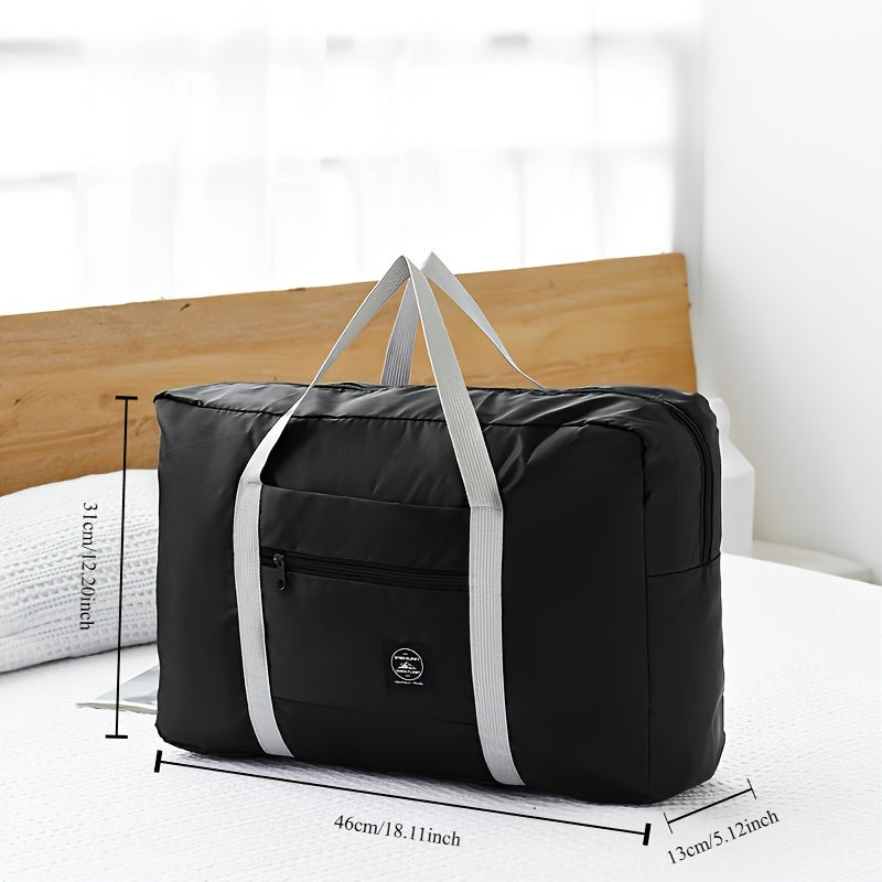 Large Capacity Folding Luggage Bag with Energy Sleeve Trolley Storage Lightweight Travel Bag for Clothes