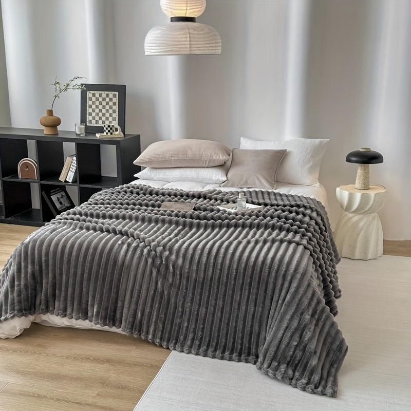 Ребли Coral Fleece Throw Blanket Yumshoq issiq barcha mavsumlar uchun divan uchun yostiq