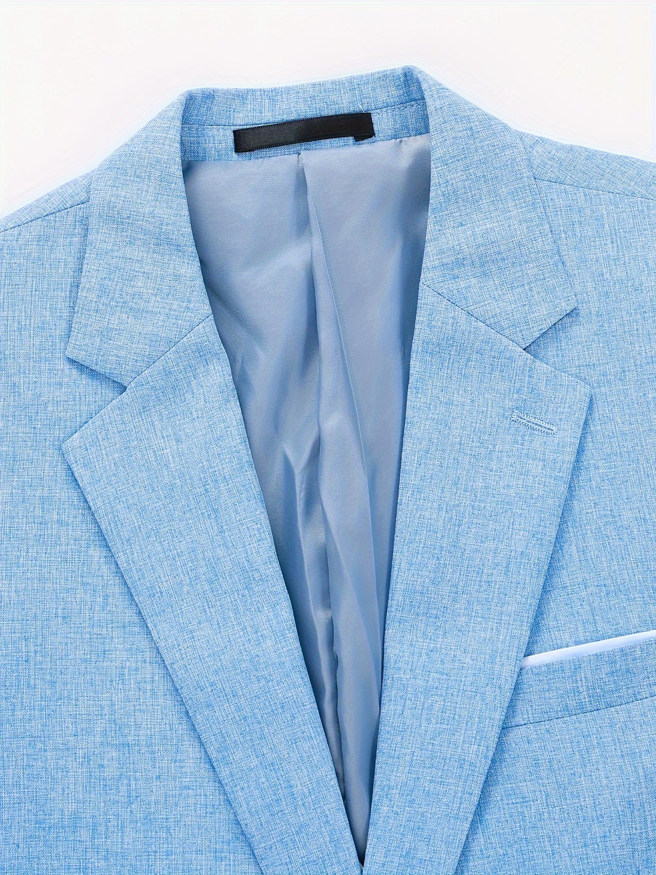 Мужской однотонный повседневный деловой пиджак из полиэстера с лацканом, рукавами и карманами