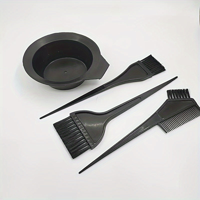 Salon foydalanish uchun soch bo'yash asboblari aralashtirish idishi, bo'yash cho'tkasi, rang berish cho'tkasi va ikki tomonlama cho'tkadan iborat.