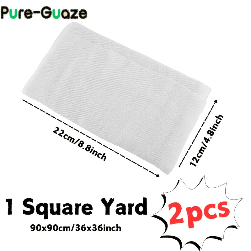 Oq pishiq mato to'plami, 2 dona, ovqat uchun xavfsiz muslin, pishirish va pishirish uchun