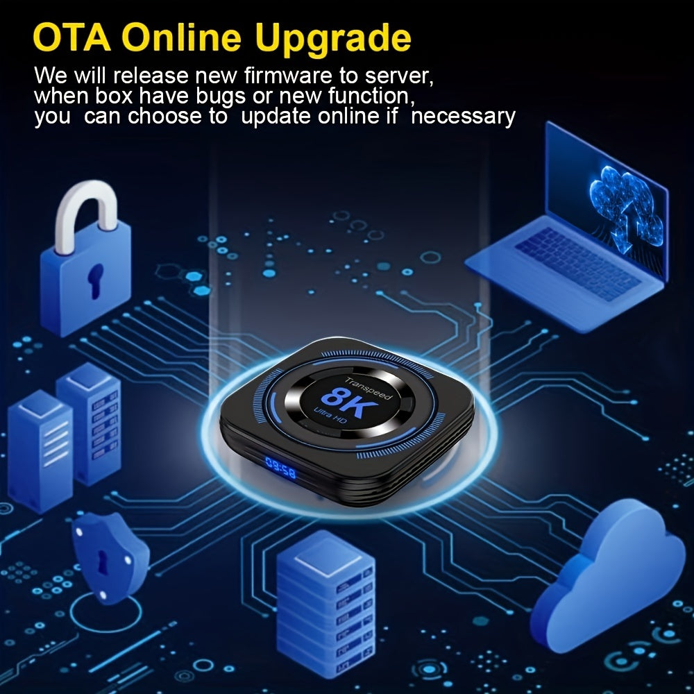 Android 12 TV Box Allwinner H618 8K 4K Dual WiFi Media Player Set-Top Box EU Plug