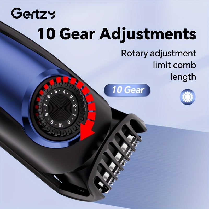 Recortadora eléctrica para hombres, barba, cuerpo, ajustable, carga USB