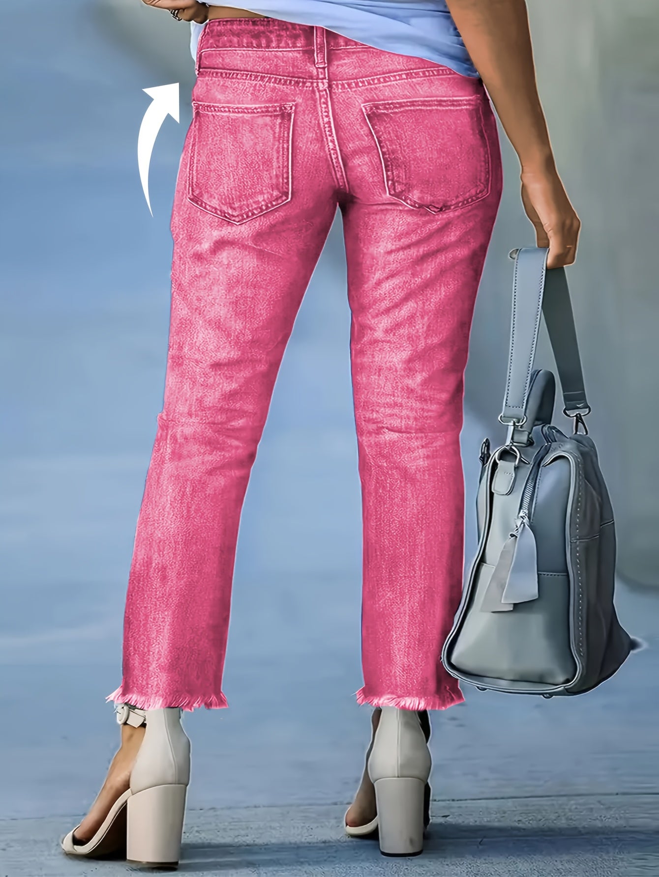 Plus Size Y2K High Waisted Straight Leg Jeans Vintage Wash Stretch Denim Rose Pink
