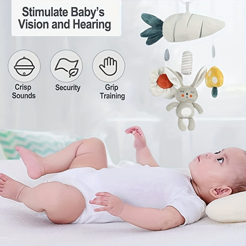 Soft Plush Baby Car Seat Toy Wind Chime for Stroller Crib Attachment
