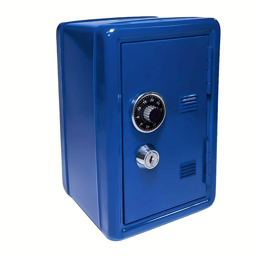 Mini Safe Bank with Combination Lock and Key for Home Storage Black 17.78cm